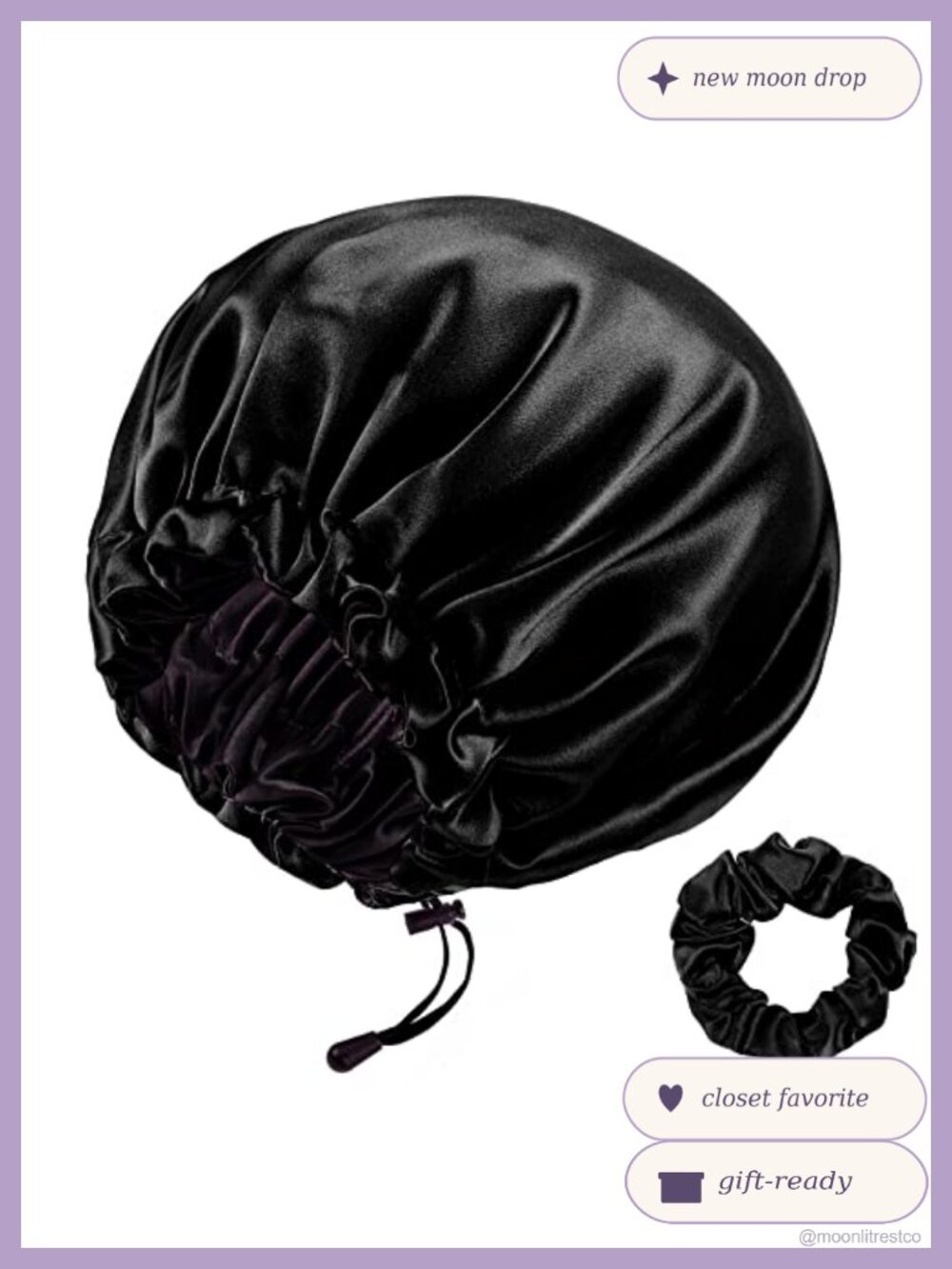 100% Mulberry Silk Bonnet Hair Wrap Adjustable Sleep Cap